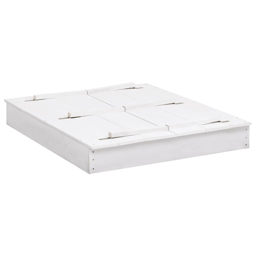 Vidaxl sandbox 95x90x15 cm Vurenhout blanc