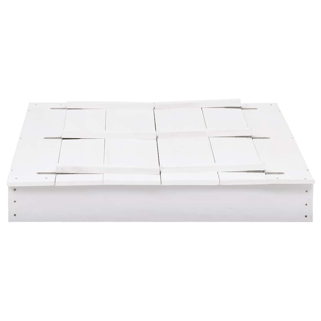 Vidaxl sandbox 95x90x15 cm Vurenhout blanc