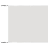 Vidaxl luifel vertical 100x800 cm tissu oxford blanc