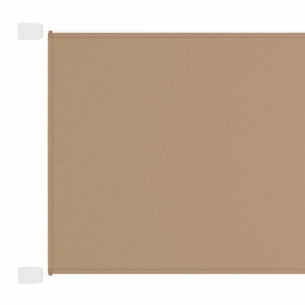 Vidaxl luifel pionowy 60x1200 cm Oxford Fabric Taupe