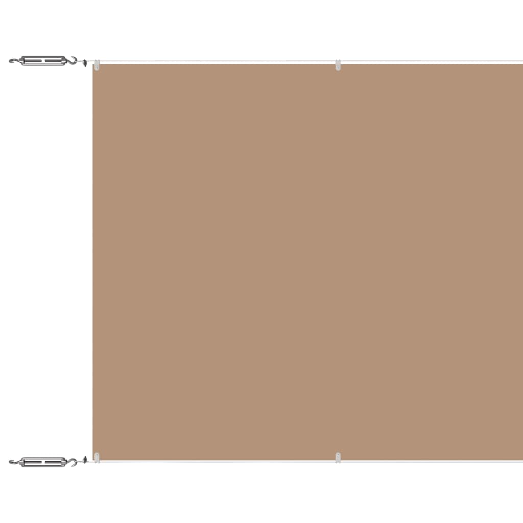Vidaxl Luifel Vertical 100x1200 cm Oxford tissu taupe