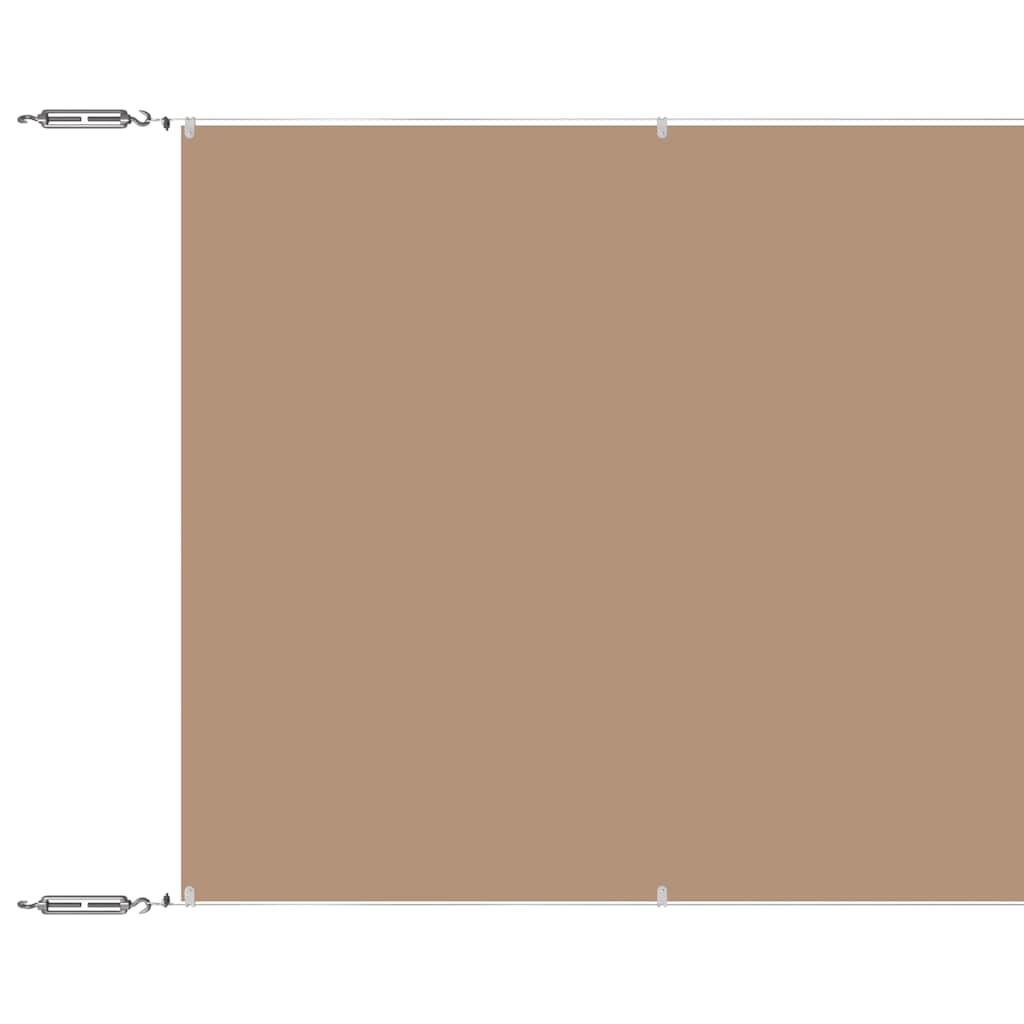 Vidaxl Luifel Vertical 140x600 cm Oxford tissu taupe