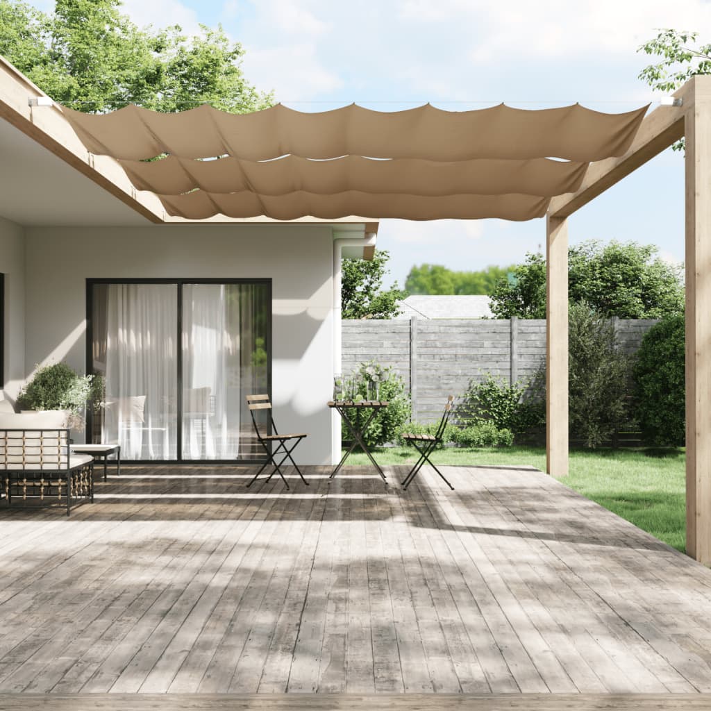 Vidaxl luifel vertical 180x1200 cm oxford tissu taupe