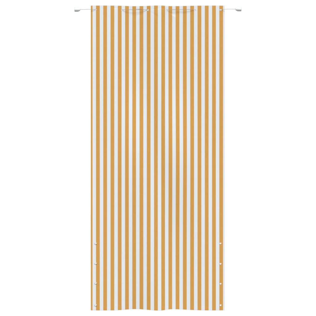 Écran de balcon Vidaxl 120x240 cm Oxford Fabric jaune et blanc