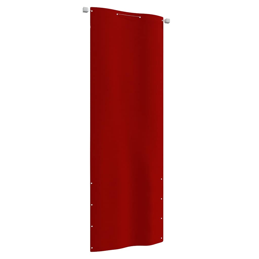 Écran de balcon Vidaxl 80x240 cm Oxford tissu rouge