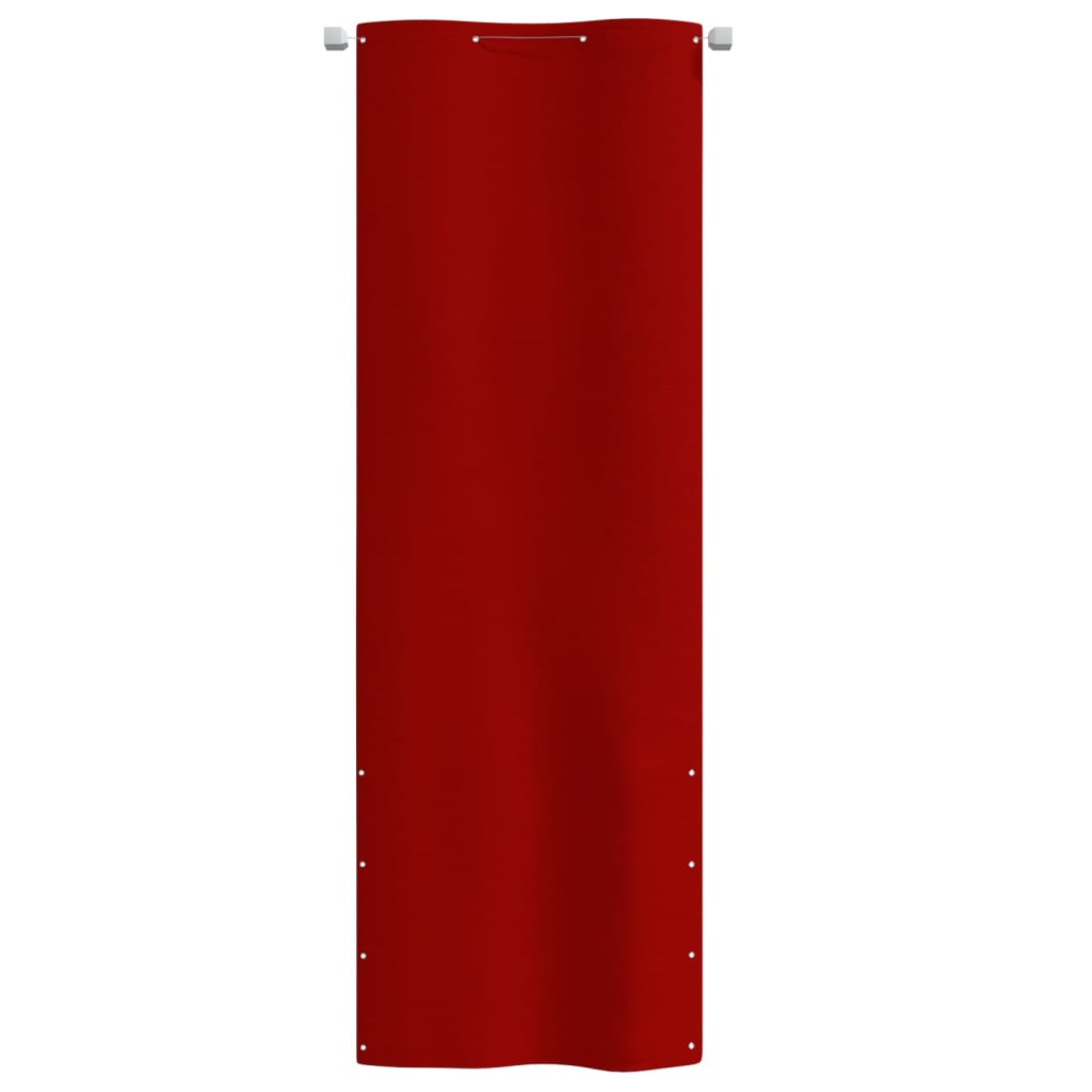 Écran de balcon Vidaxl 80x240 cm Oxford tissu rouge