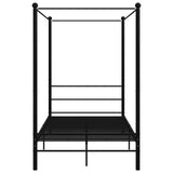 Vidaxl hemelbedframe metaal zwart 140x200 cm