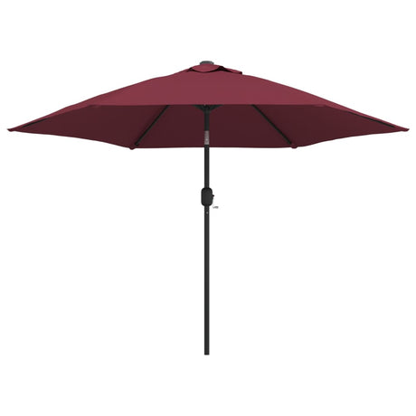 Parasol vidaxl avec poteau métallique 300 cm Bordeaux rouge