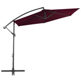 Vidaxl Parasol flottant avec poteau en aluminium 300 cm rouge borgogne