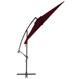 Vidaxl Parasol flottant avec poteau en aluminium 300 cm rouge borgogne
