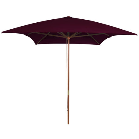 Vidaxl parasol avec poteau en bois 200x300 cm Bordeaux rouge