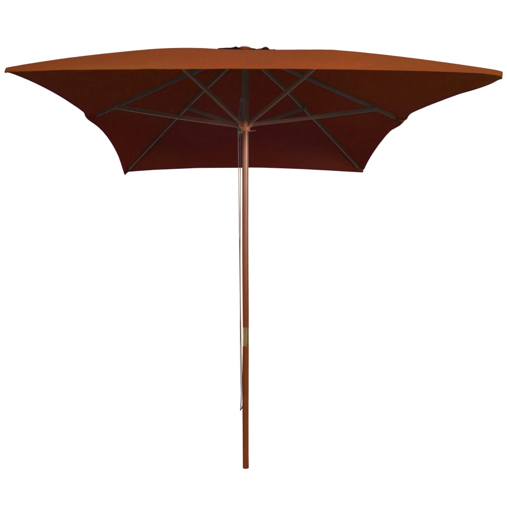 VIDAXL -Parasol mit Holzstange 200x300 cm Terrakotta -ausgelöst