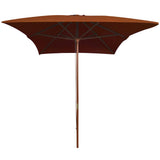 Vidaxl parasol avec poteau en bois 200x300 cm en terre cuite