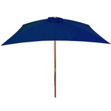 Vidaxl Parasol z drewnianym słupem 200x300 cm niebieski