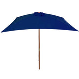 Vidaxl parasol avec poteau en bois 200x300 cm bleu