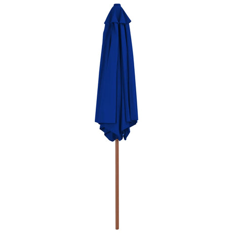 Parasol vidaxl avec poteau en bois 270 cm bleu