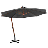 Vidaxl Parasol flottant avec pôle 3,5 x 2,9 m anthracite solide solide