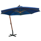 Vidaxl Floating parasol with pole 3.5x2.9 m solid pine -blue azure blue