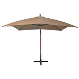 Parasol flottant vidaxl avec pôle 3x3 m de pin solide taupe
