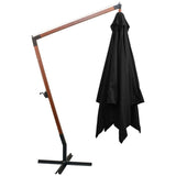 Vidaxl Parasol flottant avec pôle 3x3 m solide solide noir