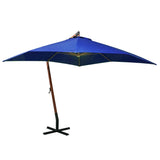 Vidaxl Floating parasol with pole 3x3 m solid pine -wood azure blue