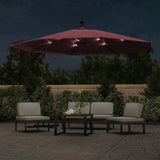 Vidaxl Floating parasol with LED lighting 350 cm Bordeaux red