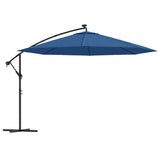 Vidaxl Floating parasol with LED lighting 350 cm azure blue