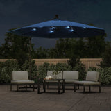 Vidaxl Floating parasol with LED lighting 350 cm azure blue