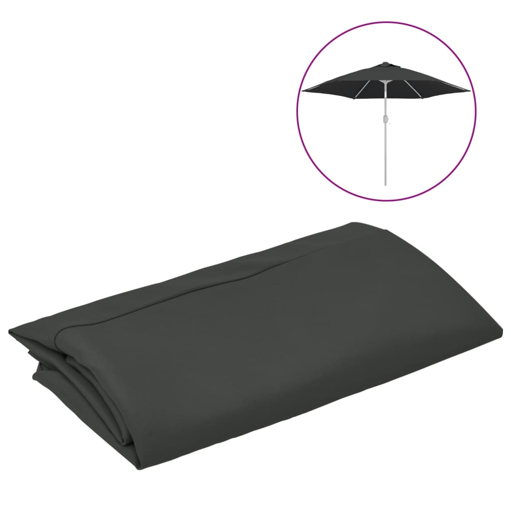 VIDAXL -Ersatztuch für Parasol 300 cm Anthrazit -gelöscht