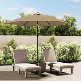 Tissu de remplacement Vidaxl pour parasol 300 cm taupe