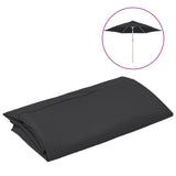 Tissu de remplacement Vidaxl pour parasol 300 cm noir