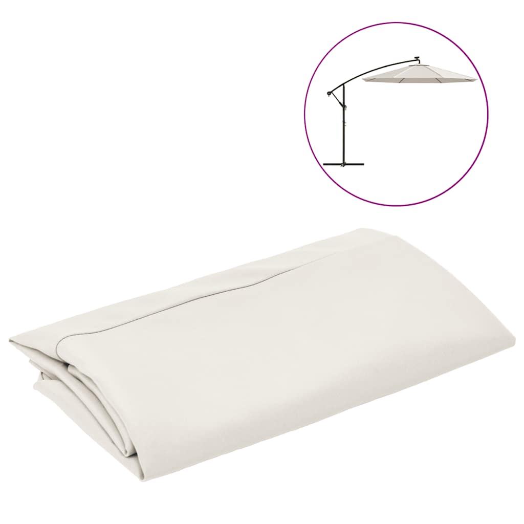 Tissu de remplacement Vidaxl pour parasol flottant 300 cm Sandy blanc