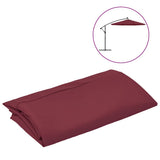 Tissu de remplacement Vidaxl pour parasol flottant 300 cm Bordeaux rouge