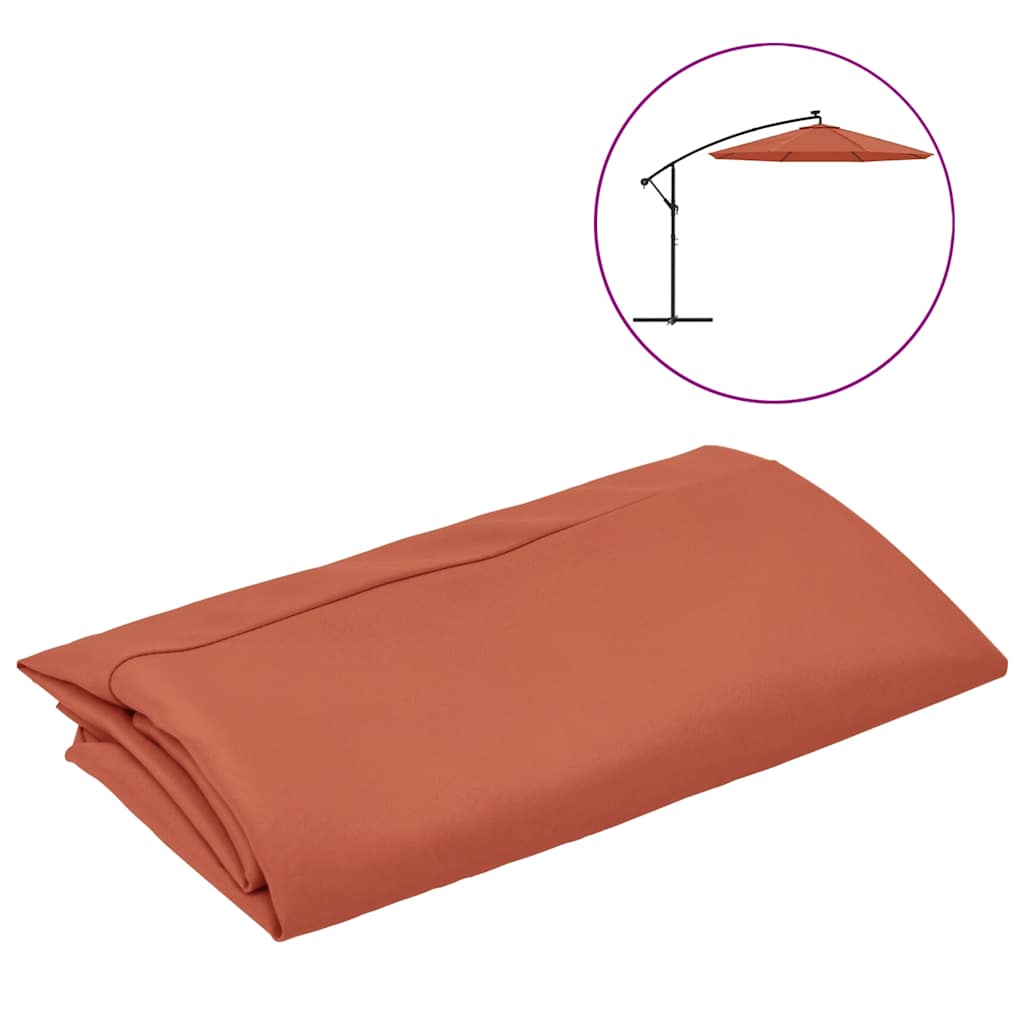 Tissu de remplacement Vidaxl pour parasol flottant 300 cm en terre cuite -colored