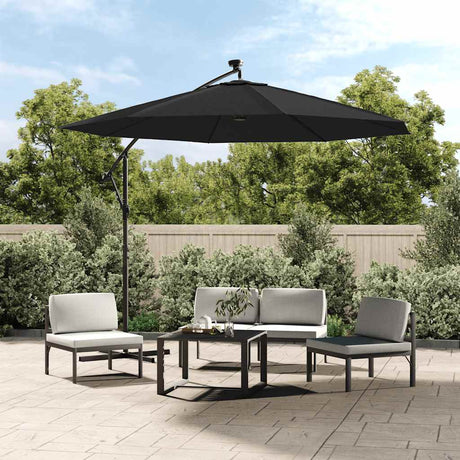 Tissu de remplacement Vidaxl pour parasol flottant 350 cm noir