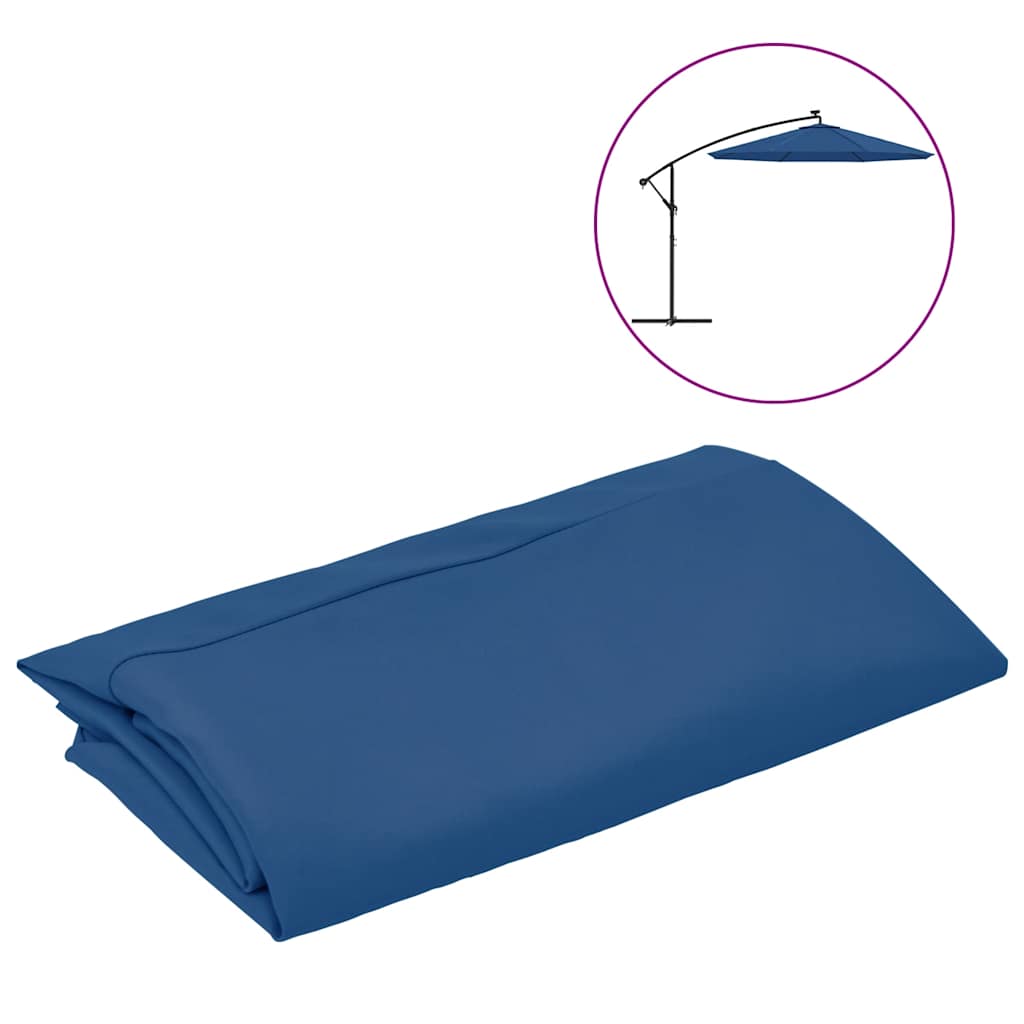 Tissu de remplacement de Vidaxl pour parasol flottant 350 cm Bleu Azure