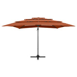 Vidaxl Parasol 4-warrowar