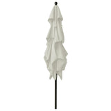 Vidaxl parasol 3 couches avec poteau en aluminium 2,5x2,5 m de sable