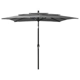 Vidaxl Parasol 3-warrowar