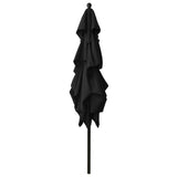 Vidaxl Parasol 3-layer with aluminum pole 2.5x2.5 m black