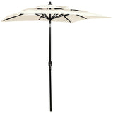Vidaxl parasol 3 couches avec poteau en aluminium 2x2 m de sable