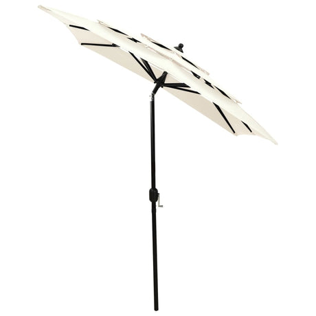 Vidaxl parasol 3 couches avec poteau en aluminium 2x2 m de sable