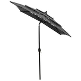 Vidaxl Parasol 3-layer with aluminum pole 2x2 m anthracite colored