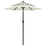 Vidaxl parasol 3 couches avec poteau en aluminium 2 m de couleur sable