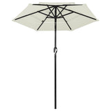 Vidaxl parasol 3 couches avec poteau en aluminium 2 m de couleur sable