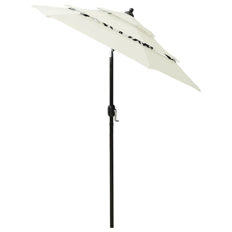 Vidaxl parasol 3 couches avec poteau en aluminium 2 m de couleur sable