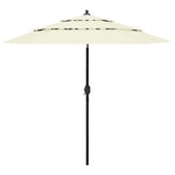 Vidaxl parasol 3 couches avec poteau en aluminium 2,5 m de sable