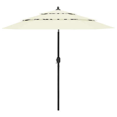 Vidaxl parasol 3 couches avec poteau en aluminium 2,5 m de sable