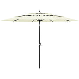 Vidaxl parasol 3 couches avec poteau en aluminium 3 m de couleur sable