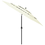 Vidaxl parasol 3 couches avec poteau en aluminium 3 m de couleur sable